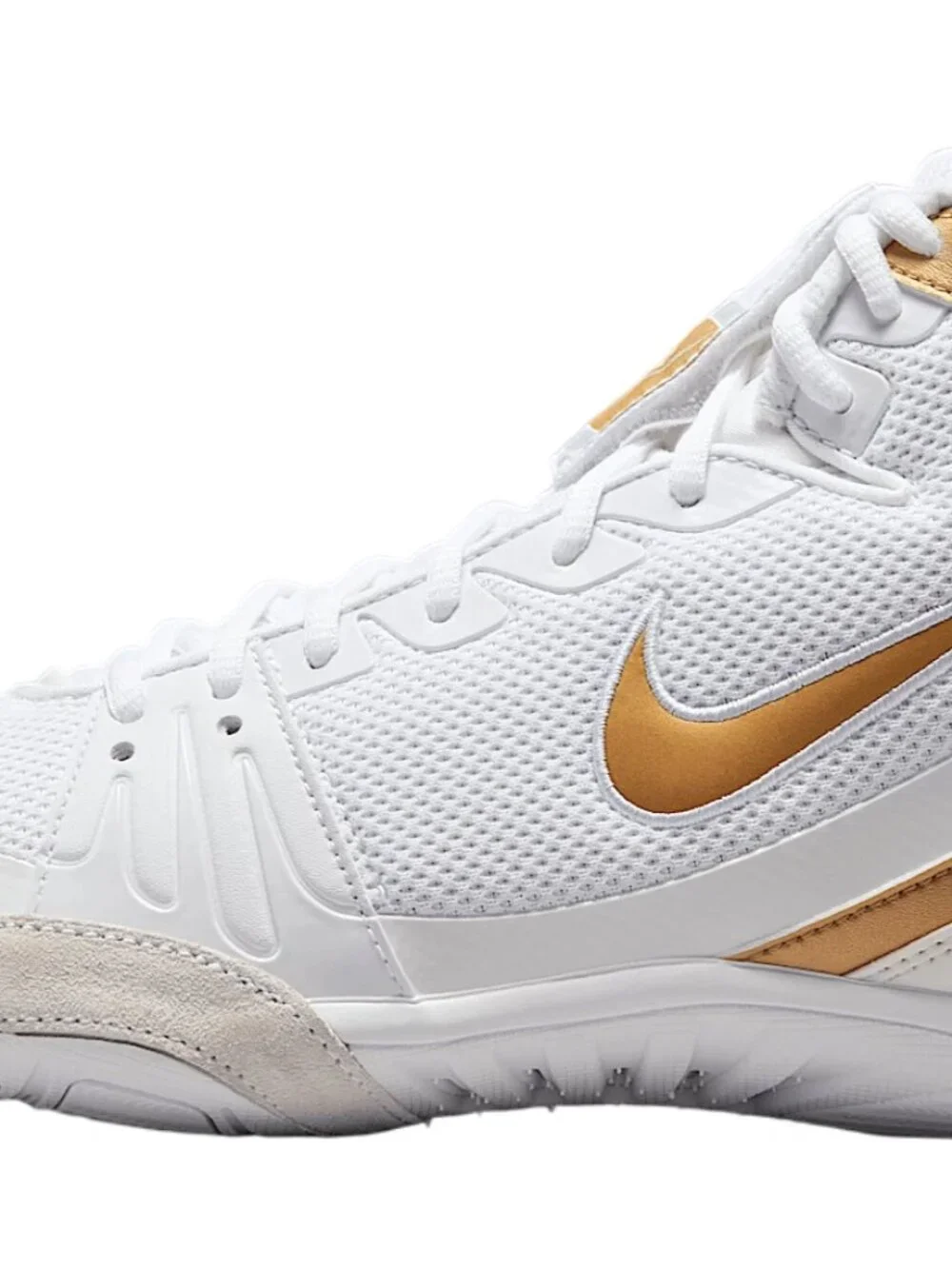 Nike Freek Mens Wrestling Shoes White Metallic Gold 316403-100 NEW